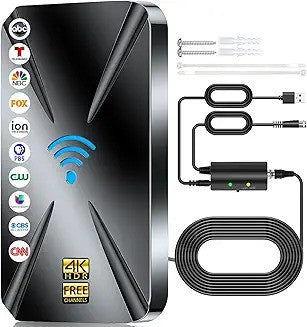 2025 Upgraded TV Antenna Indoor, 2200+ Miles Range Digital Antenna for Smart TV Indoor